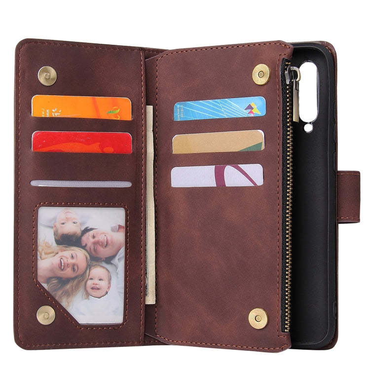For Huawei P20 lite (2019) Multifunctional Retro Frosted Horizontal Flip Leather Case with Card Slot & Holder & Zipper Wallet & Photo Frame & Lanyard