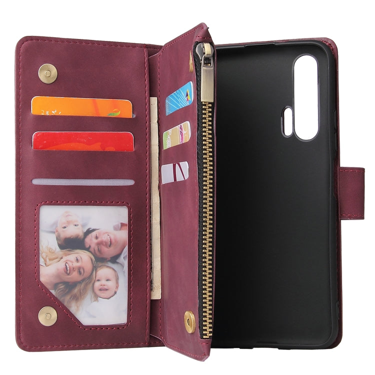 For Huawei P20 Pro Multifunctional Retro Frosted Horizontal Flip Leather Case with Card Slot & Holder & Zipper Wallet & Photo Frame & Lanyard