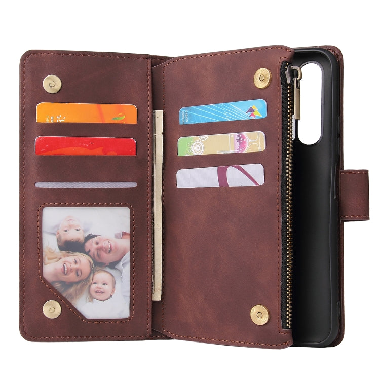 For Huawei P20 Pro Multifunctional Retro Frosted Horizontal Flip Leather Case with Card Slot & Holder & Zipper Wallet & Photo Frame & Lanyard