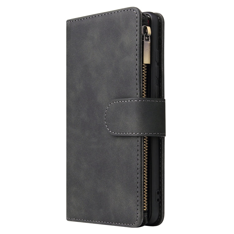 For Huawei P30 Multifunctional Retro Frosted Horizontal Flip Leather Case with Card Slot & Holder & Zipper Wallet & Photo Frame & Lanyard