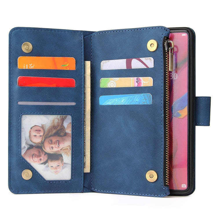 For Huawei P30 Multifunctional Retro Frosted Horizontal Flip Leather Case with Card Slot & Holder & Zipper Wallet & Photo Frame & Lanyard