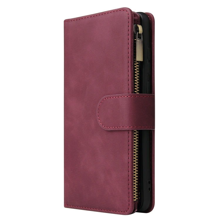 For Huawei P30 Multifunctional Retro Frosted Horizontal Flip Leather Case with Card Slot & Holder & Zipper Wallet & Photo Frame & Lanyard