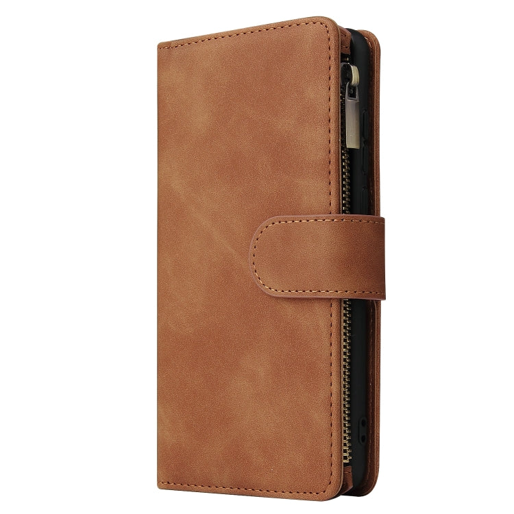 For Huawei P30 Multifunctional Retro Frosted Horizontal Flip Leather Case with Card Slot & Holder & Zipper Wallet & Photo Frame & Lanyard