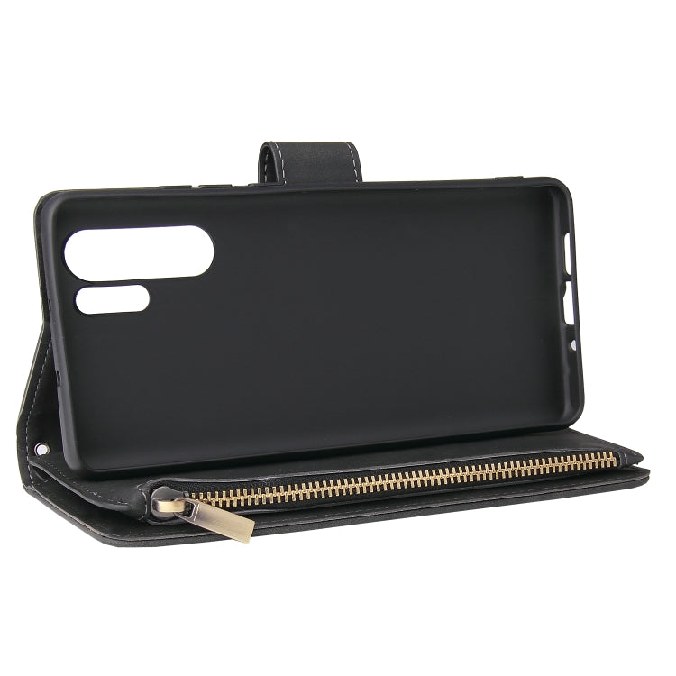 For Huawei P30 Pro Multifunctional Retro Frosted Horizontal Flip Leather Case with Card Slot & Holder & Zipper Wallet & Photo Frame & Lanyard