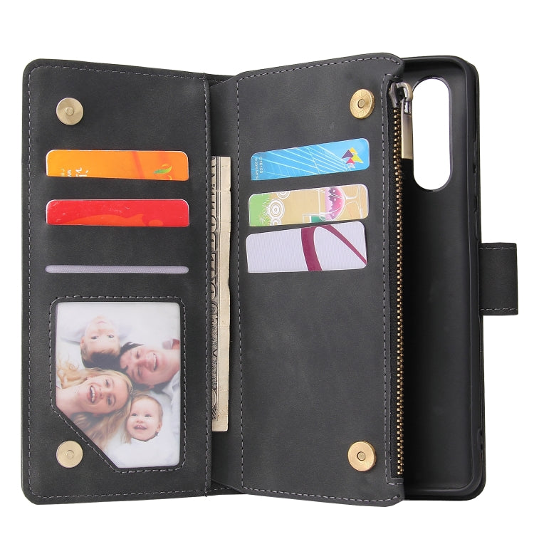 For Huawei P30 Pro Multifunctional Retro Frosted Horizontal Flip Leather Case with Card Slot & Holder & Zipper Wallet & Photo Frame & Lanyard
