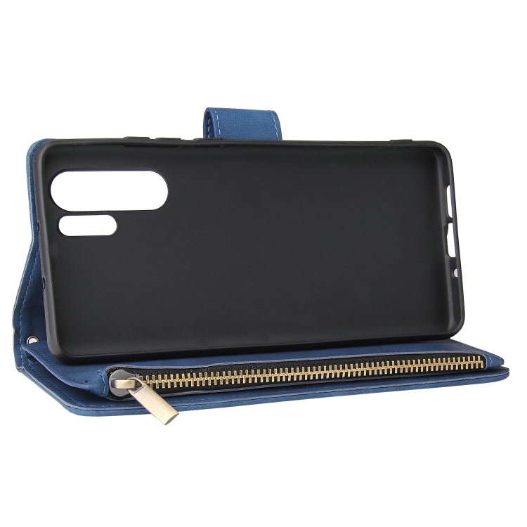 For Huawei P30 Pro Multifunctional Retro Frosted Horizontal Flip Leather Case with Card Slot & Holder & Zipper Wallet & Photo Frame & Lanyard