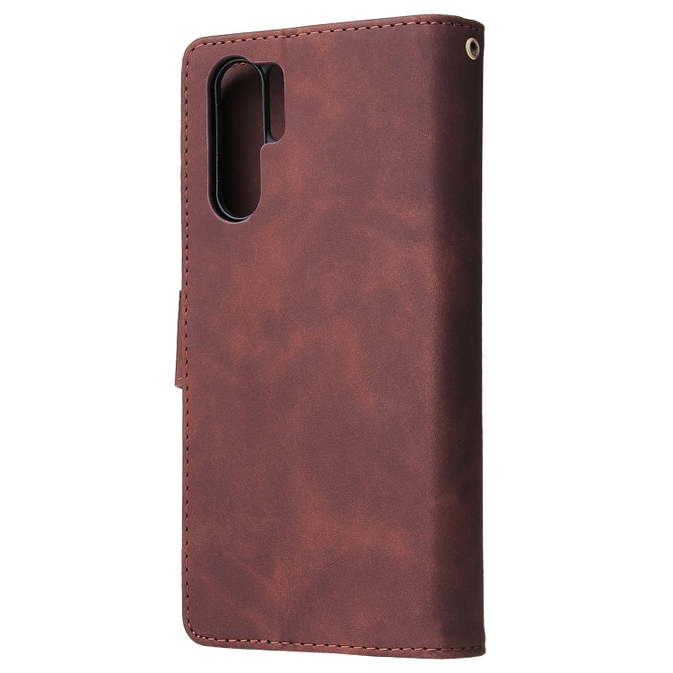 For Huawei P30 Pro Multifunctional Retro Frosted Horizontal Flip Leather Case with Card Slot & Holder & Zipper Wallet & Photo Frame & Lanyard