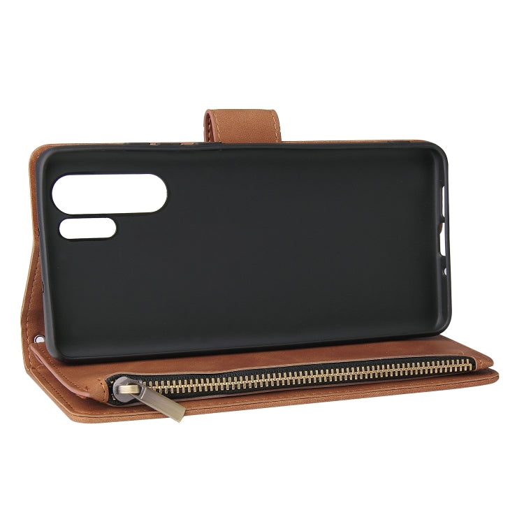 For Huawei P30 Pro Multifunctional Retro Frosted Horizontal Flip Leather Case with Card Slot & Holder & Zipper Wallet & Photo Frame & Lanyard
