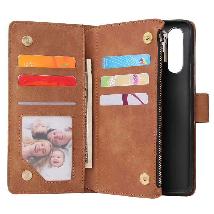 For Huawei P30 Pro Multifunctional Retro Frosted Horizontal Flip Leather Case with Card Slot & Holder & Zipper Wallet & Photo Frame & Lanyard