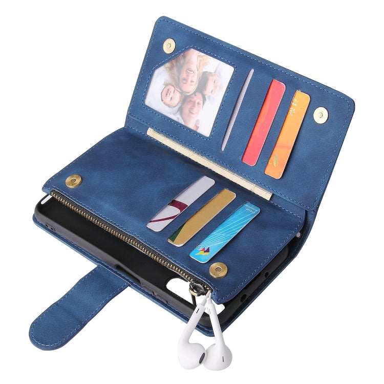 For Huawei Honor 20 Multifunctional Retro Frosted Horizontal Flip Leather Case with Card Slot & Holder & Zipper Wallet & Photo Frame & Lanyard