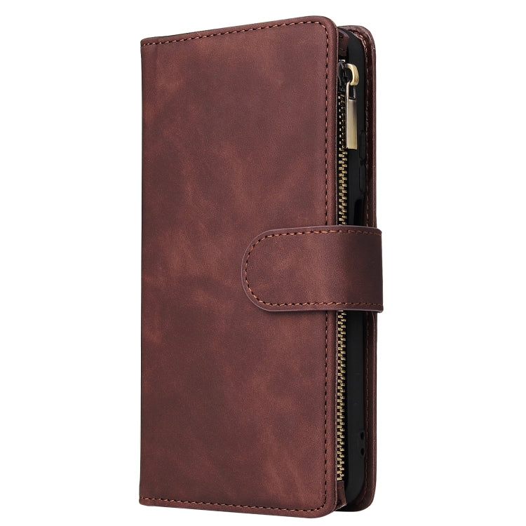 For Huawei Honor 20 Multifunctional Retro Frosted Horizontal Flip Leather Case with Card Slot & Holder & Zipper Wallet & Photo Frame & Lanyard