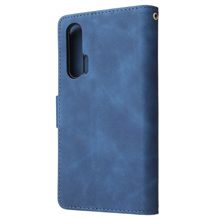 For Huawei Honor 20 Pro Multifunctional Retro Frosted Horizontal Flip Leather Case with Card Slot & Holder & Zipper Wallet & Photo Frame & Lanyard