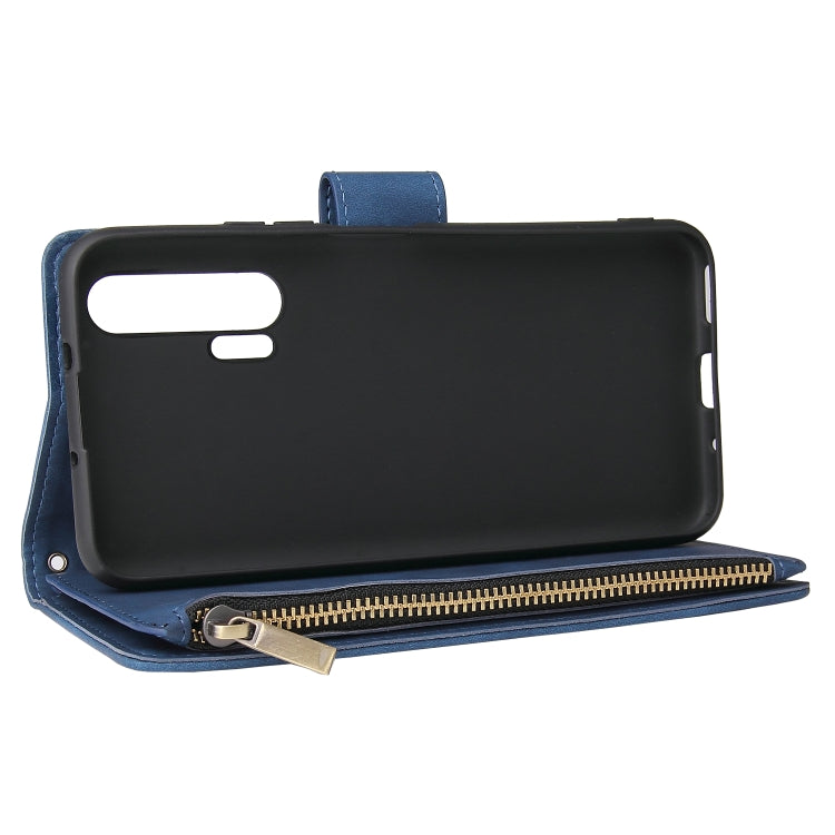 For Huawei Honor 20 Pro Multifunctional Retro Frosted Horizontal Flip Leather Case with Card Slot & Holder & Zipper Wallet & Photo Frame & Lanyard