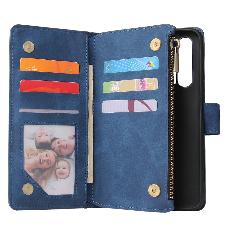 For Huawei Honor 20 Pro Multifunctional Retro Frosted Horizontal Flip Leather Case with Card Slot & Holder & Zipper Wallet & Photo Frame & Lanyard