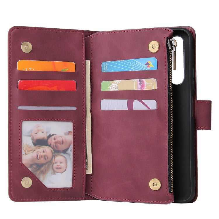 For Huawei Honor 20 Pro Multifunctional Retro Frosted Horizontal Flip Leather Case with Card Slot & Holder & Zipper Wallet & Photo Frame & Lanyard