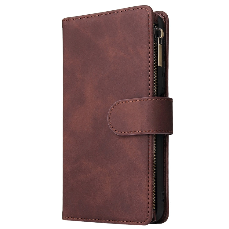 For Huawei Honor 20 Pro Multifunctional Retro Frosted Horizontal Flip Leather Case with Card Slot & Holder & Zipper Wallet & Photo Frame & Lanyard