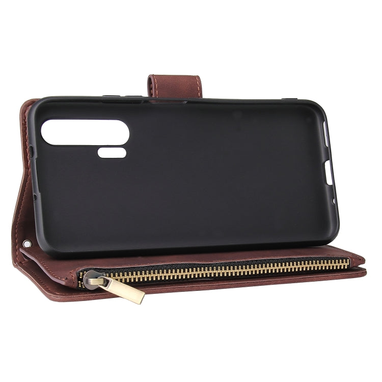 For Huawei Honor 20 Pro Multifunctional Retro Frosted Horizontal Flip Leather Case with Card Slot & Holder & Zipper Wallet & Photo Frame & Lanyard