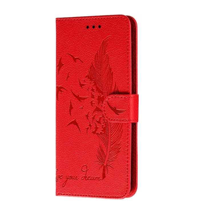For Huawei Mate 30 Feather Pattern Litchi Texture Horizontal Flip Leather Case with Holder & Wallet & Card Slots