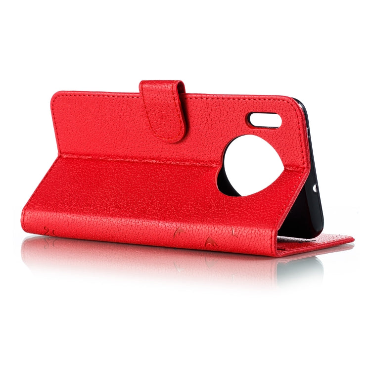 For Huawei Mate 30 Feather Pattern Litchi Texture Horizontal Flip Leather Case with Holder & Wallet & Card Slots