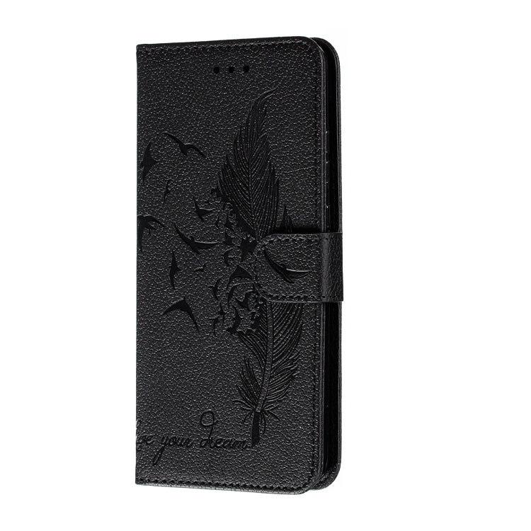 For Huawei Mate 30 Feather Pattern Litchi Texture Horizontal Flip Leather Case with Holder & Wallet & Card Slots