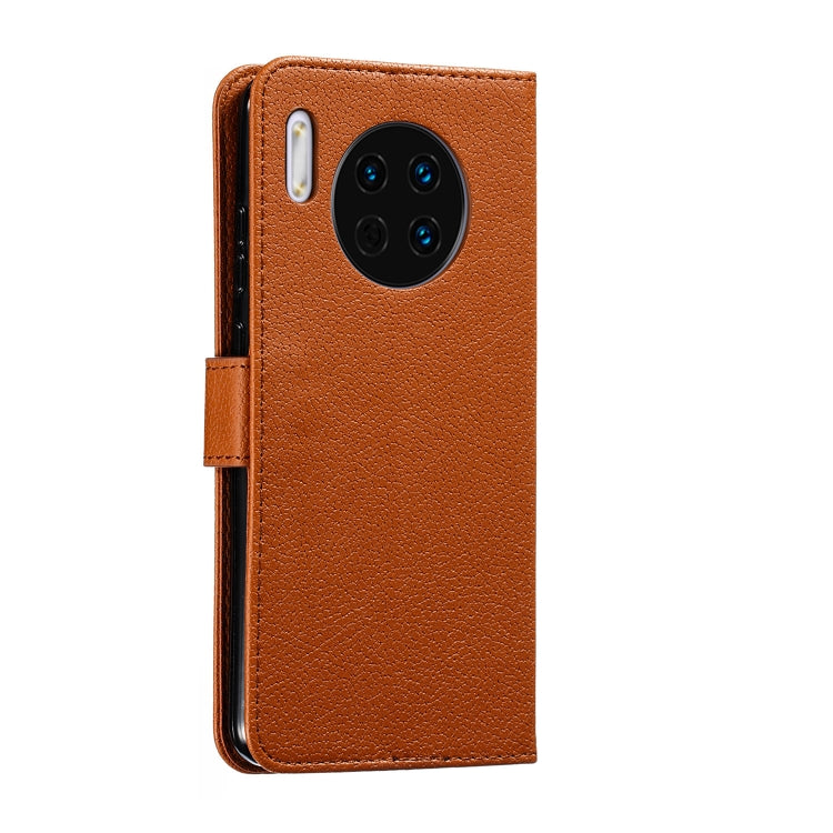 For Huawei Mate 30 Feather Pattern Litchi Texture Horizontal Flip Leather Case with Holder & Wallet & Card Slots