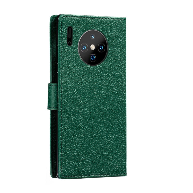 For Huawei Mate 30 Pro Feather Pattern Litchi Texture Horizontal Flip Leather Case with Holder & Wallet & Card Slots