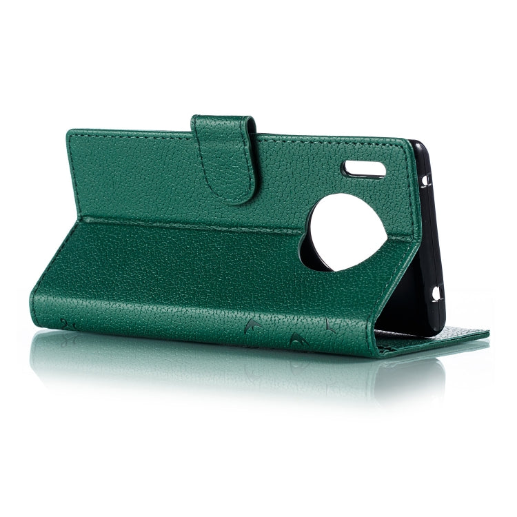 For Huawei Mate 30 Pro Feather Pattern Litchi Texture Horizontal Flip Leather Case with Holder & Wallet & Card Slots
