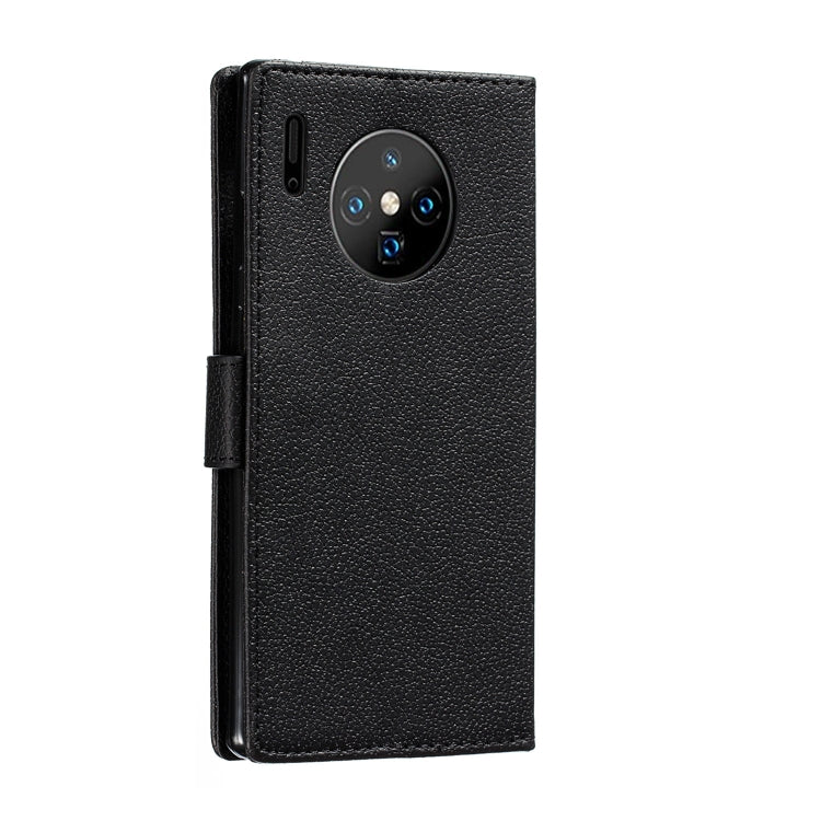 For Huawei Mate 30 Pro Feather Pattern Litchi Texture Horizontal Flip Leather Case with Holder & Wallet & Card Slots