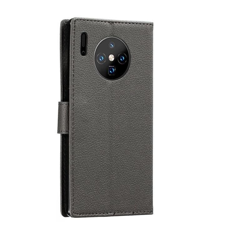 For Huawei Mate 30 Pro Feather Pattern Litchi Texture Horizontal Flip Leather Case with Holder & Wallet & Card Slots