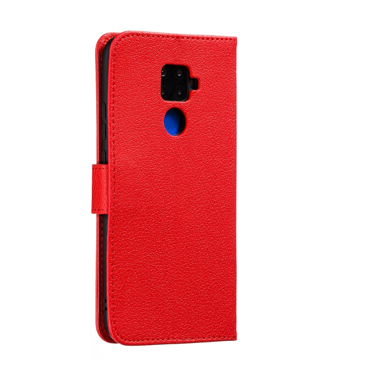 For Huawei Mate 30 Lite / nova 5i Pro Feather Pattern Litchi Texture Horizontal Flip Leather Case with Holder & Wallet & Card Slots