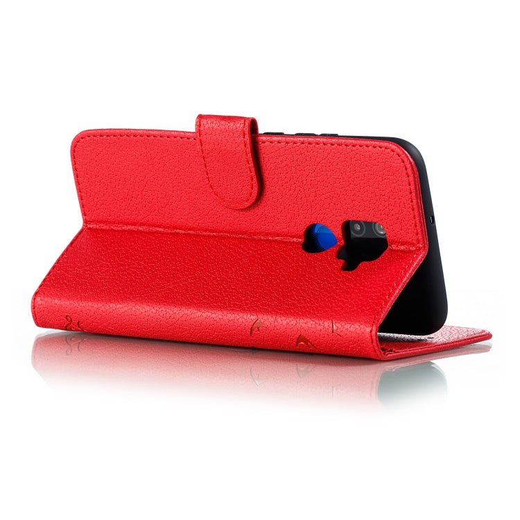 For Huawei Mate 30 Lite / nova 5i Pro Feather Pattern Litchi Texture Horizontal Flip Leather Case with Holder & Wallet & Card Slots