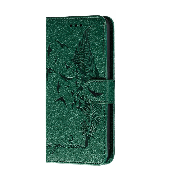 For Huawei Mate 30 Lite / nova 5i Pro Feather Pattern Litchi Texture Horizontal Flip Leather Case with Holder & Wallet & Card Slots