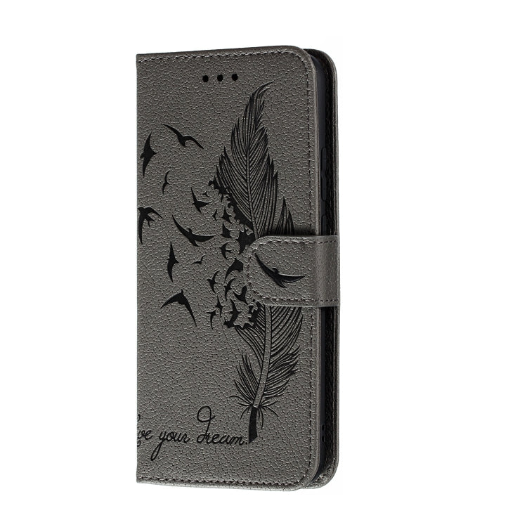 For Huawei Mate 30 Lite / nova 5i Pro Feather Pattern Litchi Texture Horizontal Flip Leather Case with Holder & Wallet & Card Slots