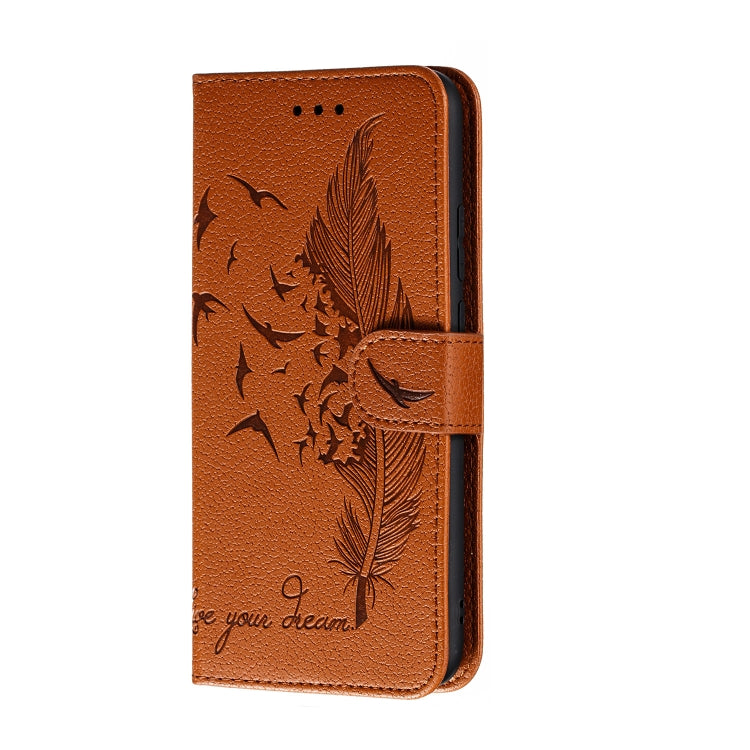 For Huawei Mate 30 Lite / nova 5i Pro Feather Pattern Litchi Texture Horizontal Flip Leather Case with Holder & Wallet & Card Slots