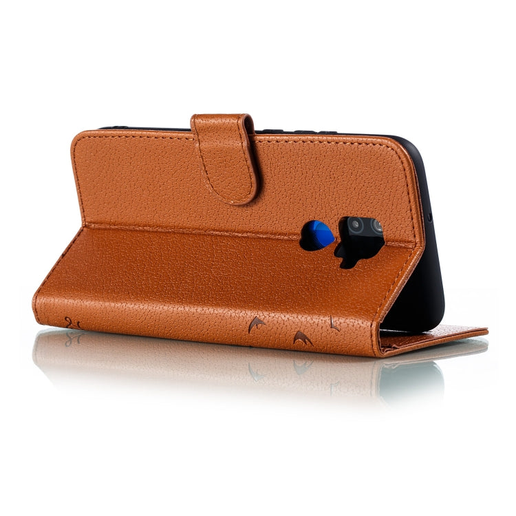 For Huawei Mate 30 Lite / nova 5i Pro Feather Pattern Litchi Texture Horizontal Flip Leather Case with Holder & Wallet & Card Slots