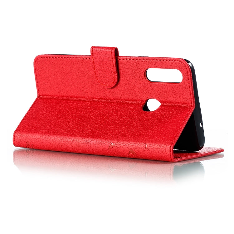 For Galaxy A20s Feather Pattern Litchi Texture Horizontal Flip Leather Case with Holder & Wallet & Card Slots