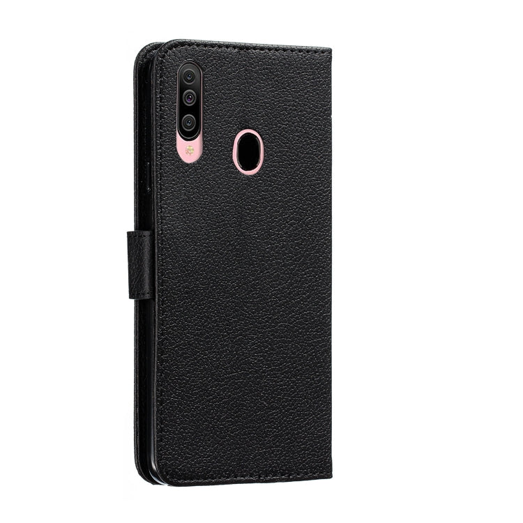 For Galaxy A20s Feather Pattern Litchi Texture Horizontal Flip Leather Case with Holder & Wallet & Card Slots