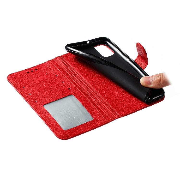 For Galaxy M30s Feather Pattern Litchi Texture Horizontal Flip Leather Case with Holder & Wallet & Card Slots
