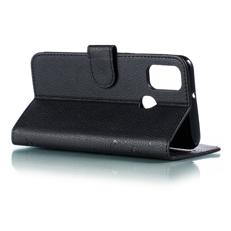 For Galaxy M30s Feather Pattern Litchi Texture Horizontal Flip Leather Case with Holder & Wallet & Card Slots