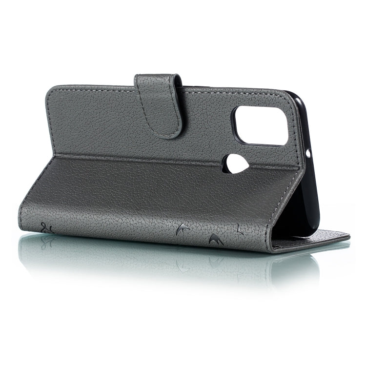 For Galaxy M30s Feather Pattern Litchi Texture Horizontal Flip Leather Case with Holder & Wallet & Card Slots
