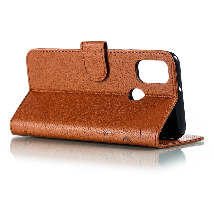 For Galaxy M30s Feather Pattern Litchi Texture Horizontal Flip Leather Case with Holder & Wallet & Card Slots