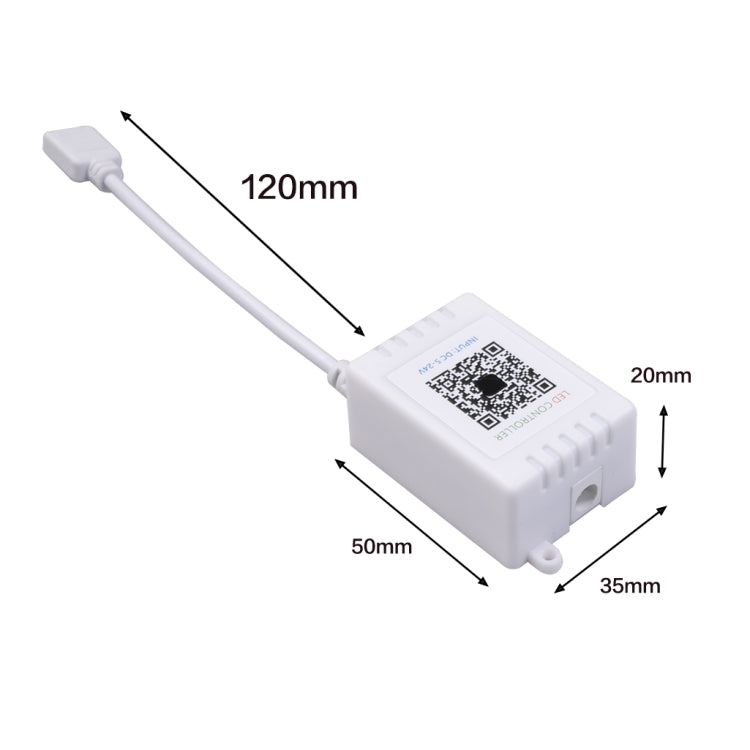 JH-RGB03 DC5.5x2.1mm Interface Bluetooth LED RGB Controller(White)