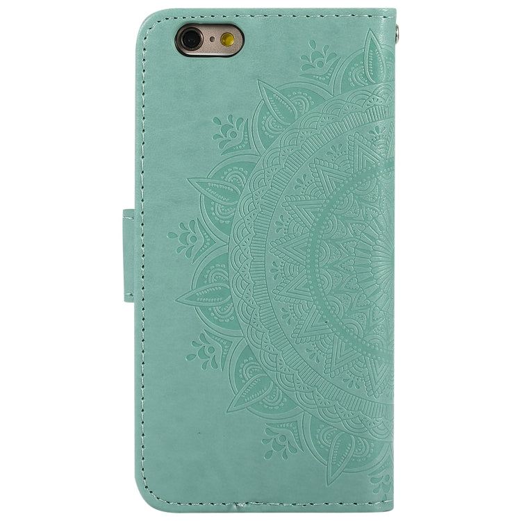Totem Flower Embossed Horizontal Flip TPU + PU Leather Case with Holder & Card Slots & Wallet For iPhone 6