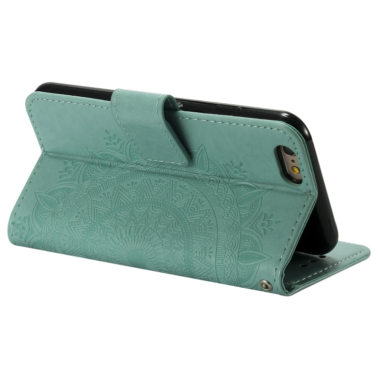 Totem Flower Embossed Horizontal Flip TPU + PU Leather Case with Holder & Card Slots & Wallet For iPhone 6