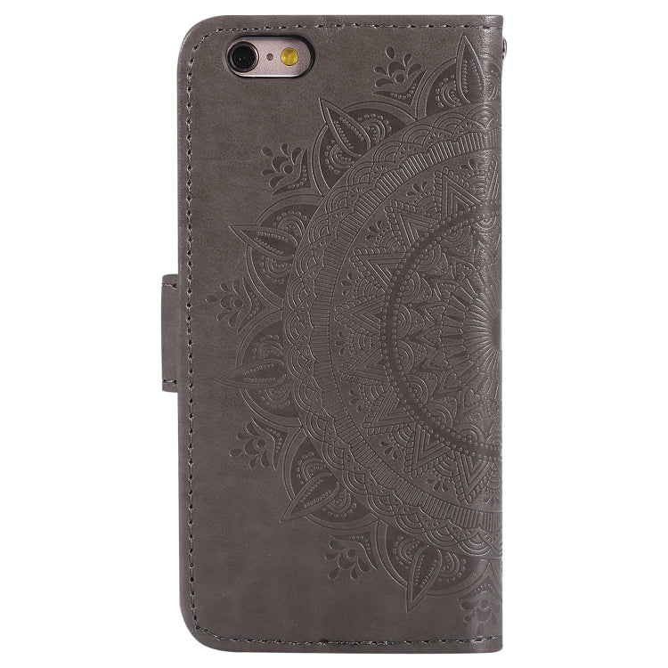 Totem Flower Embossed Horizontal Flip TPU + PU Leather Case with Holder & Card Slots & Wallet For iPhone 6