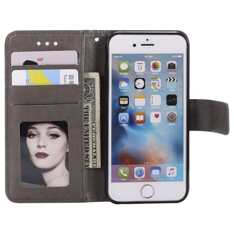 Totem Flower Embossed Horizontal Flip TPU + PU Leather Case with Holder & Card Slots & Wallet For iPhone 6