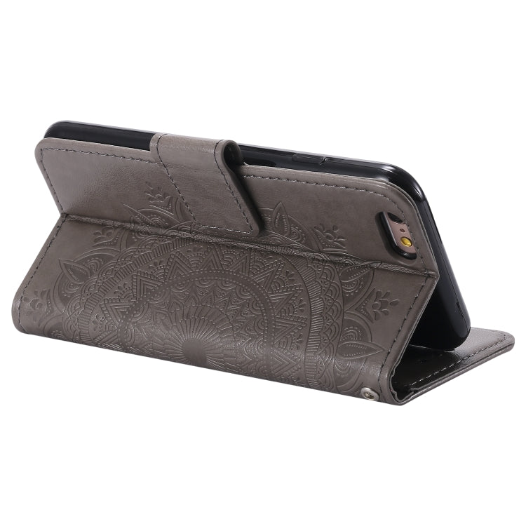 Totem Flower Embossed Horizontal Flip TPU + PU Leather Case with Holder & Card Slots & Wallet For iPhone 6