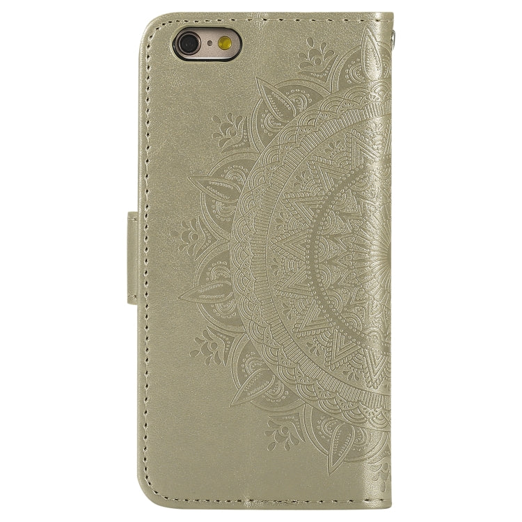 Totem Flower Embossed Horizontal Flip TPU + PU Leather Case with Holder & Card Slots & Wallet For iPhone 6