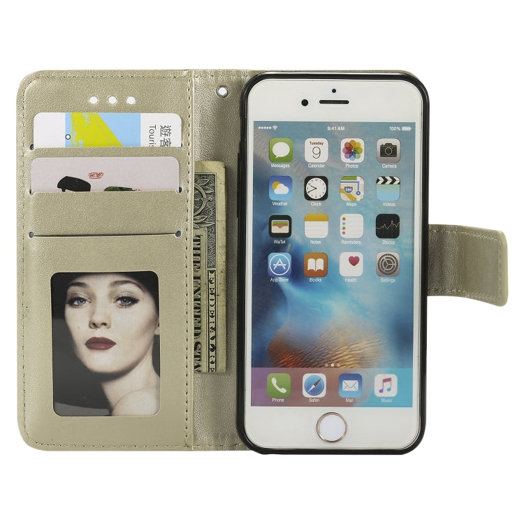 Totem Flower Embossed Horizontal Flip TPU + PU Leather Case with Holder & Card Slots & Wallet For iPhone 6