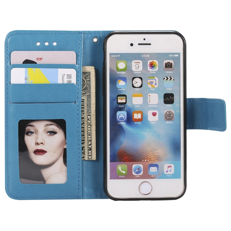 Totem Flower Embossed Horizontal Flip TPU + PU Leather Case with Holder & Card Slots & Wallet For iPhone 6